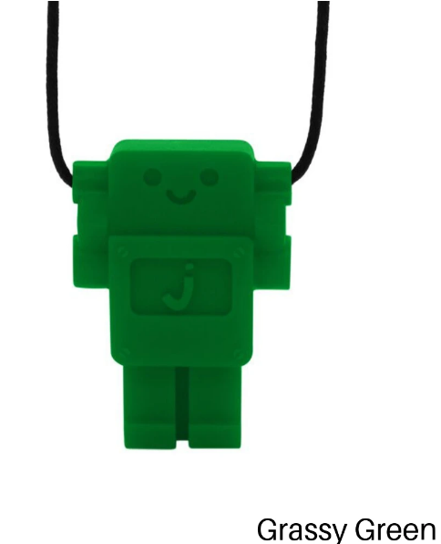 Jellystone Designs Chew Pendant Robot Grassy Green Sensory