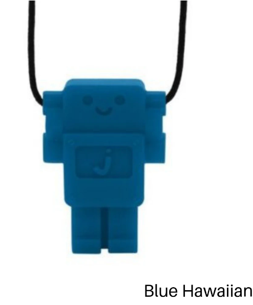 Jellystone Designs Chew Pendant Robot Blue Hawaiian Sensory
