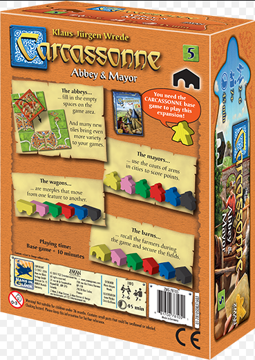 Carcassonne: Abbey & Mayor Expansion Game