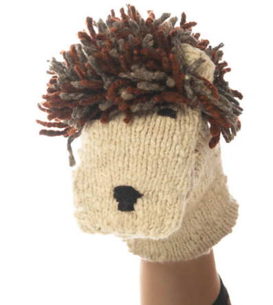 Kenana Knitters Hand Puppet Lion puppet