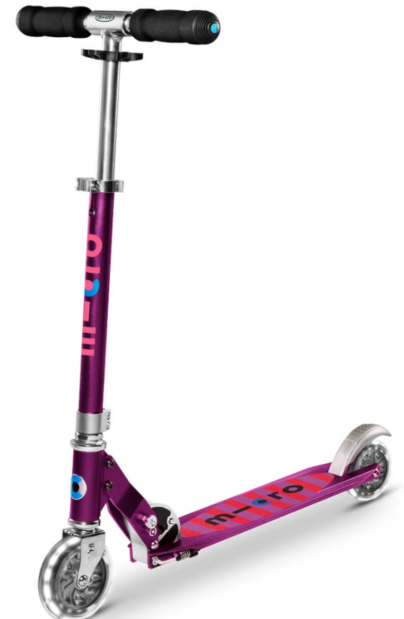 Micro Scooter Sprite LED Purple Ride On Scooter