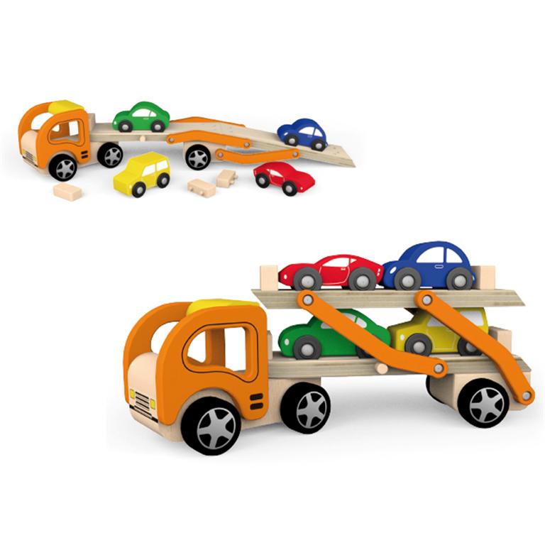 Viga Wooden Car Carrier toy car