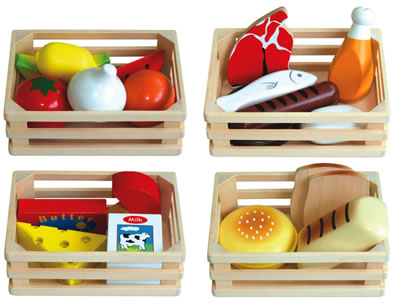 Fun Factory Wooden Food Boxes 4 in 1 Social Play