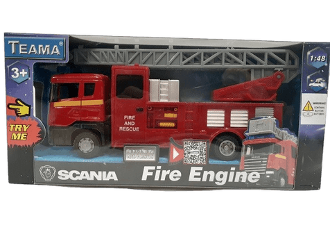 Die Cast Fire Rescue Truck Ladder Truck Transport